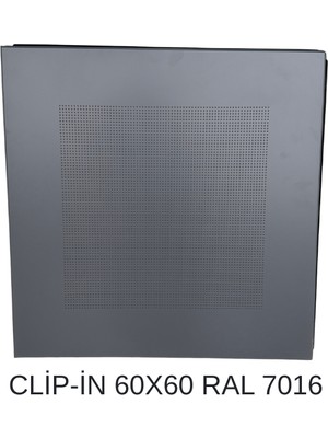 Yc Yapı Malzemeleri Alüminyum Clip-In Asma Tavan 60X60 Tam Takım Antrasit Ral 7016 40 M2
