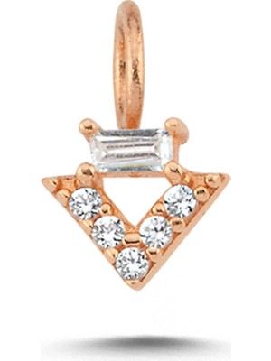 Cherry By Özkonak Parlak Taşlı Üçgen Charm