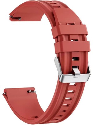 bbtech A+ Premium Silikon Metal Tokalı 22MM Kordon Bütün Android Akıllı Saatler ile Uyumlu 22 mm Kayış