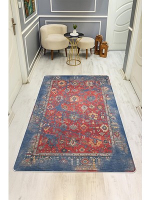 Dolce Mariee Vintage Desenli Dijital Baskı Kaymaz Taban Halı H0089