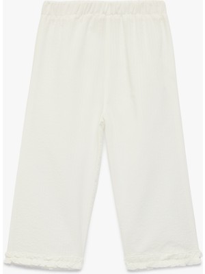 Koton Pamuklu Beli Lastikli Geniş Paça Pantolon