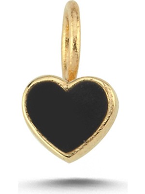 Cherry By Özkonak Siyah Kalp Charm