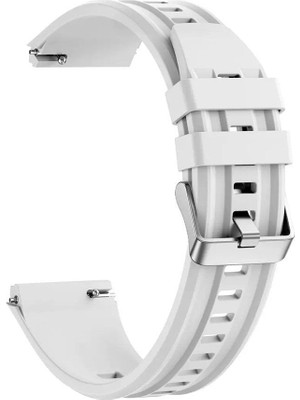 bbtech A+ Premium Silikon Metal Tokalı 22MM Kordon Bütün Android Akıllı Saatler ile Uyumlu 22 mm Kayış