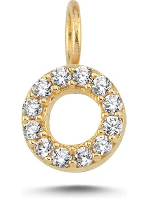 Cherry By Özkonak Yuvarlak Beyaz Taşlı Charm