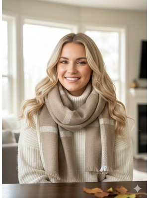 IRONMOON 4 Mevsimlik Kışlık Desenli Omuz Şalı 70X180