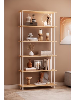 Solto Home OB44-44 Çevir Kur Modüler 6 Raflı Kitaplık | Aletsiz Kolay Kurulum