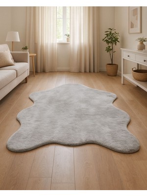 Etka Home Angora Tavşan Tüyü Bej Peluş Halı