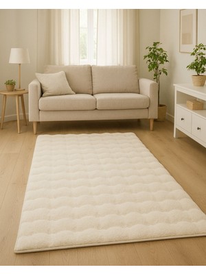 Etka Home Bubble – Krem Ithal Tavşan Tüyü Peluş Halı
