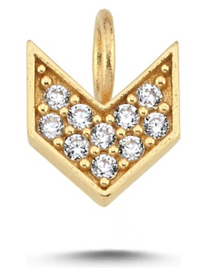 Cherry By Özkonak Parıltı Taşlı Ok Ucu Charm