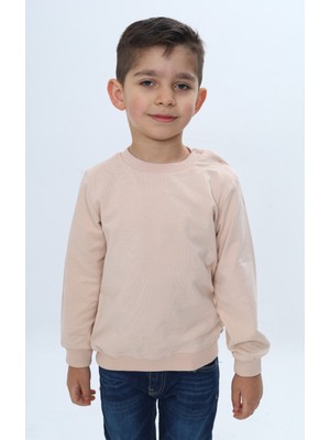 Toontoy Erkek Çocuk Relax Fit Bisiklet Yaka Omuzu Çıtçıtlı Sweatshirt