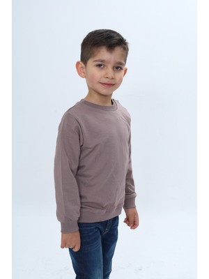 Toontoy Erkek Çocuk Relax Fit Bisiklet Yaka Omuzu Çıtçıtlı Sweatshirt