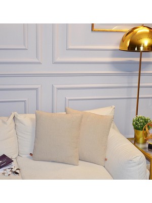 Bir Home Teddy Jakar Özel Tasarım 2'li Dekoratif Kırlent Kılıfı 43X43 cm