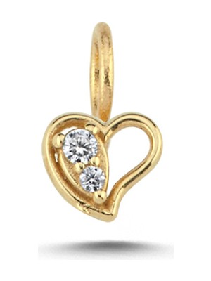 Cherry By Özkonak Parlak Taşlı Kalp Charm