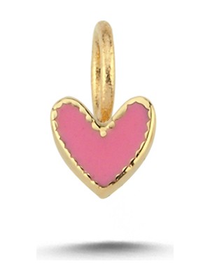 Cherry By Özkonak Small Pembe Parlak Kalp Charm