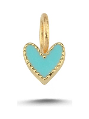 Cherry By Özkonak Small Turkuaz Parlak Kalp Charm