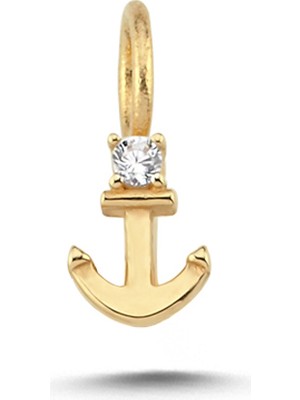 Cherry By Özkonak Taşlı Çapa Sembolü Charm