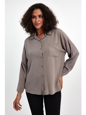 Yakamor Kadın Oversıze Poplin Gömlek