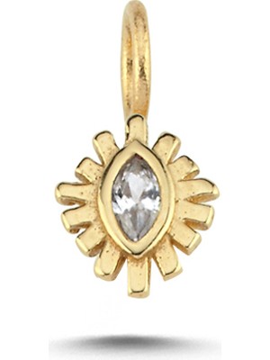 Cherry By Özkonak Oval Taşlı Çiçek Form Charm