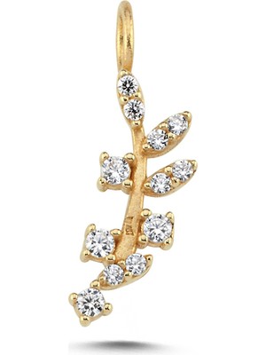 Cherry By Özkonak Taşlı Yaprak Dalı Charm