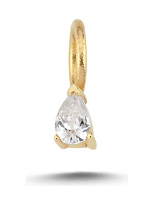 Cherry By Özkonak Beyaz Sparkle Tear Charm