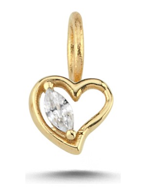 Cherry By Özkonak Oval Taşlı Kalp Charm