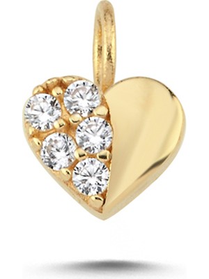 Cherry By Özkonak Celestia Taşlı Kalp Charm