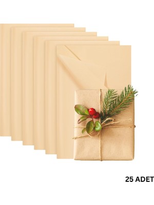 Roco Paper Co. Kraft Pelur Kağıt - Hediye ve Çiçek Paketleme Kağıdı, 25’li Paket, 50X70 cm