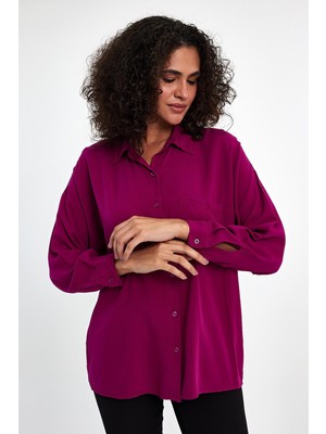 Yakamor Kadın Oversıze Poplin Gömlek