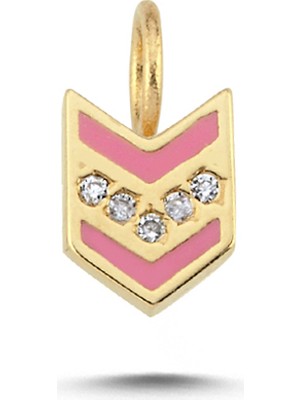Cherry By Özkonak Pembe Taşlı Ok Charm