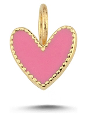 Cherry By Özkonak Big Pembe Parlak Kalp Charm