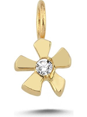 Cherry By Özkonak Beş Yapraklı Taşlı Çiçek Charm