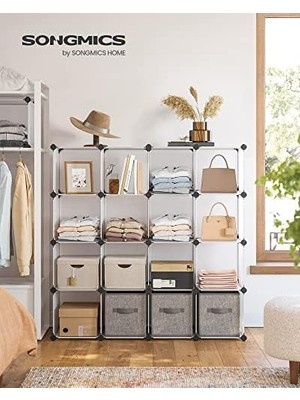 Karokstore Ayakkabı Rafı 15 Küp, Plastik Raf, 153 x 31 x 153 Cm, Beyaz LPC44L