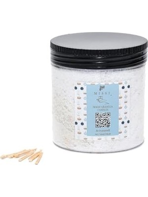 Karokstore Yasemin Sandal Kokulu Beyaz Yaratıcı Inci Tozu Mum (30 Adet Fitil ile BIRLIKTE)-250 gr