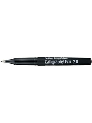 Karokstore Ergoline Calligraphy Pen 2.0 Kaligrafi Kalemi, 2.0 Mm, Siyah