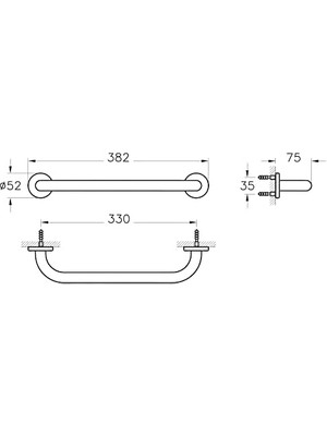 Karokstore A44276 Uzun Havluluk (330 Mm), Krom