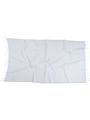 Karokstore Soley | Stripe |%100 Doğal Pamuklu Gri