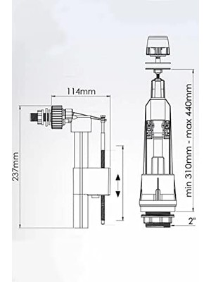 Karokstore Kolay Kurulumlu Tunanalet Klozet Iç Rezernanuarı, , Tek Ebat