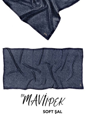 Mavi İpek Mavi Ipek Soft Pamuklu Şal Desen 2 D13