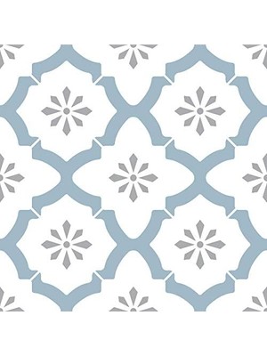 Karokstore FP2943 Alfama Peel & Stick Yer Karosu, Çok Renkli, Mavi