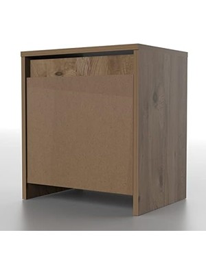 Karokstore Dekorex KMD110-CEVIZ Tek Çekmeceli Komodin