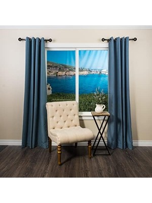 Karokstore Perde Çubuğu, Siyah, 30,5-50,8 cm