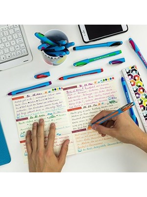 Karokstore Slider Memo Xb Tükenmez Kalem (Kapaklı, Çizgi Kalınlığı: Xb) Mavi