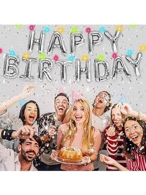 Karokstore 5dm T Harf Folyo Gümüş Balon Küçük 35 cm