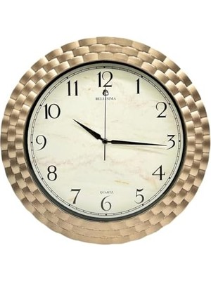 Karokstore BL-1037 Serisi Klasik Kadran Örme Desenli Sessiz Akar 30 cm Duvar Saati
