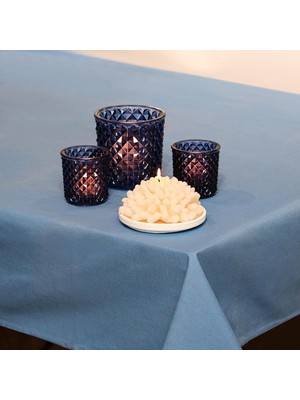 Karokstore Mavi Pamuklu Masa Örtüsü (140X180)