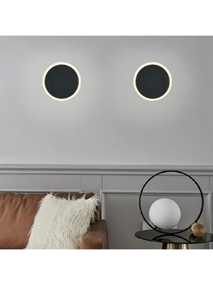Karokstore Dekoratif LED Işık Dokunmatik Renk Geçişli Duvar Aydınlatma 6W 14CM Luna Hero LED Aplik Üç Renk Işık