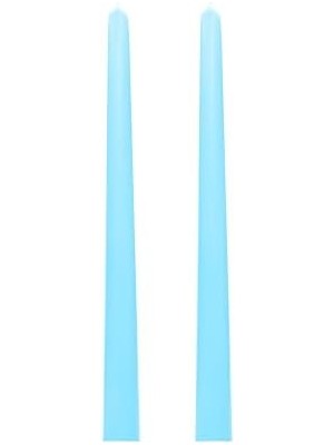 Karokstore 2'li Mavi Konik Şamdan Mum Seti