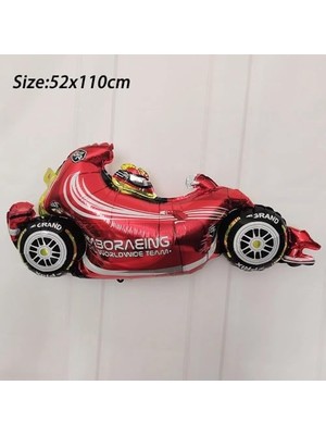 Karokstore Kırmızı Yarış Arabası Folyo Balon Büyük Boy 52X110 cm