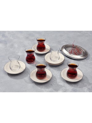 Karokstore Suzanne Platin 6 Kişilik Çay Takımı