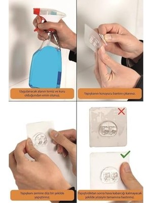 Karokstore Yapışkanlı Ömür Boyu Paslanmaz Kristal Ayarlanabilir Raf Banyo Düzenleyici Şampuanlık Lk-01 Ks